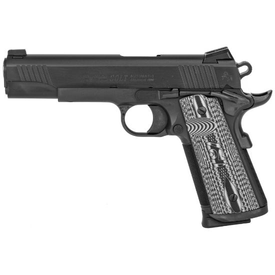 Colt's Manufacturing, Combat Unit Government, 1911, Semi-automatic, Metal Frame Pistol, Full Size, 9mm, 5" Barrel, Matte Finish, Steel Construction, G10, Adjustable Sights, 1 9rd Magazine, CCU, 098289111616, FFL-COLT-O1082CCU, RTG Parts