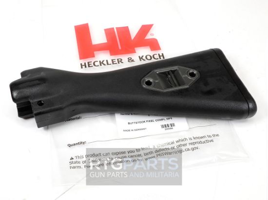 HK SP5 MP5 Black Fixed Stock, A2 Buttstock, HK94, MP5SD, AP5, Made in Germany, HK Part Number 205586, 642230150805, HKK-205586, RTG Parts