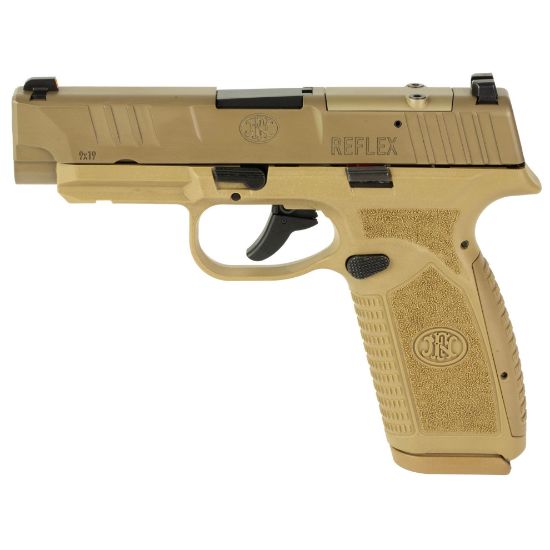 FN America, Reflex MRD XL, 9MM, 3.8" Cold Hammer Forged Barrel, PVD Finish, Flat Dark Earth, Optics Ready, Non-Manual Safety, Tritium Front Sight, U-Notch Rear Sight, 15rd/18rd Magazines, 845737019044, FFL-FN-66-101760, RTG Parts