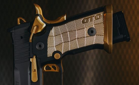 Sig Sauer, P211, Semi-automatic, Single Action Only, Metal Frame Pistol, Full Size, 9MM, 4.4" Bull Barrel, MACH3D Compensator, Nitron Finish, Black, Sig-Loc Pro Footprint Optics Ready Slide, Fiber Optic Sights, Brass LOK Grip Panels, High Polish Titanium Nitride Controls, 3 Magazines, (2)-21 Round & (1)-23 Round, 798681740079, FFL-SIG-211F-9-GTO-SC, RTG Parts