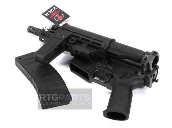 Tippmann Arms Company, M4-22, Micro Elite BUG OUT Pistol, Semi-Automatic Pistol, AR, 22 LR, 7" Threaded Barrel, 1/2X28 Thread Pitch, Aluminum MLOK Handguard, Matte Finish, Black, Folding T5 Pistol Brace, Front/Rear Flip Sights, 25rd Magazine, 857253008433, FFL-TIPPMANN-A101124, RTG Parts