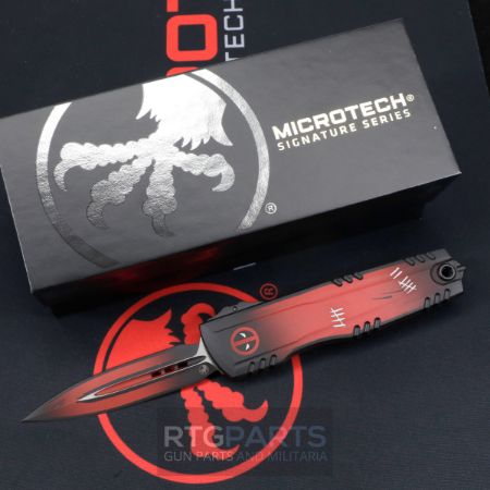 Picture of MICROTECH LUMINARY ZBP CERAKOTE DEADPOOL, 3.56" D/E BLADE, 1270-1DPS