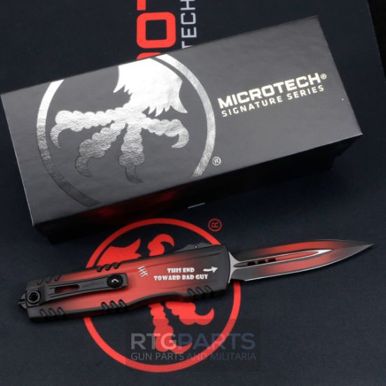 Picture of MICROTECH LUMINARY ZBP CERAKOTE DEADPOOL, 3.56" D/E BLADE, 1270-1DPS