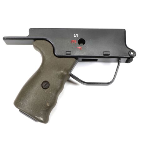 Picture of HK91/G3 STEEL CLIPPED & PINNED SEF LOWER W/ GREEN GRIP, PAINTED BLACK