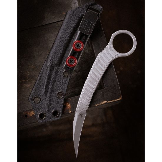 Microtech Knives, Feather Fixed Blade Knife, Black, (2.25 Inch) M390, Apocalyptic, Sheath, Designed by Bastinelli Knives, Made in the USA, 841768147510, MICROTECH-215-10APS, RTG Parts
