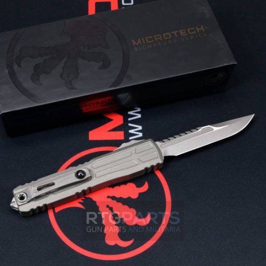 Picture of MICROTECH ULTRATECH EX ZBP OTF AUTO KNIFE, NATURAL CLEAR, 3.5" M390 INTERCEPTOR, APOCALYPTIC, 1117EX-10APNCS