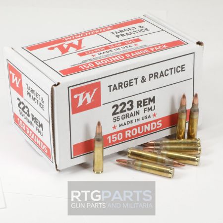 150rd Box of Winchester .223 Remington 55gr FMJ, Thousand Rounds, AR Food, 020892224988, AMMO-W223150, RTG Parts