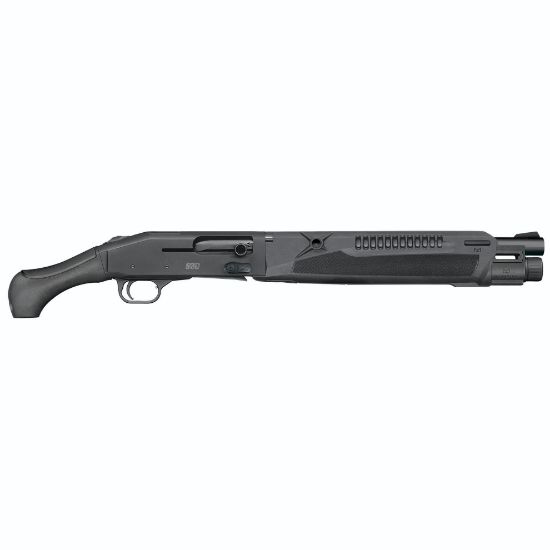 Mossberg, 990 Aftershock SPX 14.5" 5rd, Pistol-Grip Shotgun, Semi-Automatic, 12 Gauge, 3" Chamber, 14.375" Barrel, Integrated Heat Shield, Fixed Choke, Matte Blued Barrel, Black, AfterShock Grip, Winged Front Fiber Optic, Optic-Ready with Shield RMSc Footprint, 5 Rounds, 015813830102, FFL-MOSSBERG-83010, RTG Parts