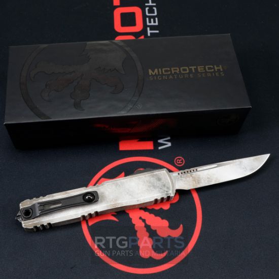 Microtech Ultratech Gen IV, S/E OTF, Automatic Knife, Sand Trooper (3.5 Inch), M390, Single Edge, Made in the USA, 810222580842, MICROTECH-11214-1SAD, RTG Parts