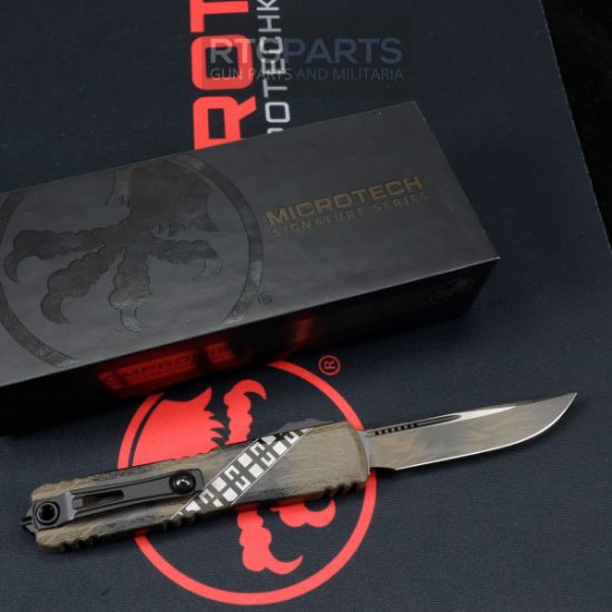 Microtech Ultratech Gen IV, S/E OTF, Automatic Knife, Wookie (3.5 Inch), M390, Single Edge, Made in the USA, 841768199816, MICROTECH-11214-1WK, RTG Parts