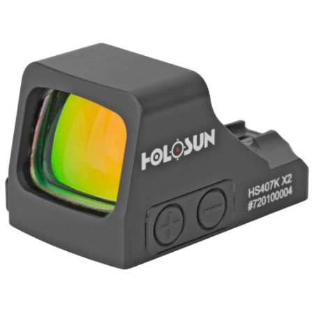 Holosun Technologies, 407K-X2, Red Dot, 6 MOA Dot, Black Color, Side Battery, 810047071204, H-HS407K-X2, RTG Parts