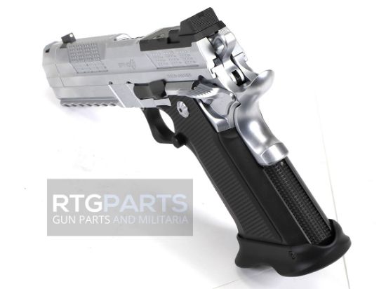 Fusion XP Comp Aluminum Frame Pistol, Full Size, 9MM, 4.6" Barrel with Integrated Compensator, Tenifer Finish, Chrome and Black, Grip & Thumb Safety, Fiber Optic Front Sights, Optic Ready, Two 17rd Mags, 789049493188, FFL-FUSION-XP-COMP-9-C, RTG Parts