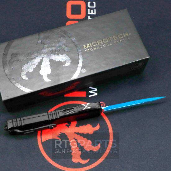 Microtech Ultratech Gen IV, D/E OTF, Automatic Knife, Jedi (3.5 Inch), M390, Double Edge / Dagger, Made in the USA, 810222580880, MICROTECH-11224-1JK, RTG Parts
