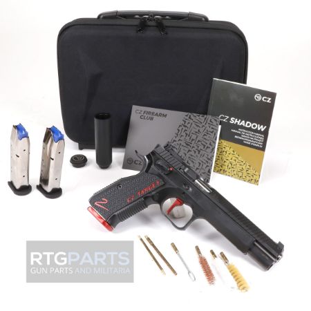 CZ, Shadow 2, Target Limited, TALO, Single Action, 9MM, 6" Barrel, Nitride Finish, Black, G10 Grips, Manual Safety, LPA Adjustable Sights, Two 17rd Mags, Flat Trigger With Adjustable LOP, Adjustable Trigger Weight, Threaded Holes In Dust Cover For Addition of Weights, Extended Beavertail, Hand Fitted, 806703912479, FFL-CZ-91247, RTG Parts