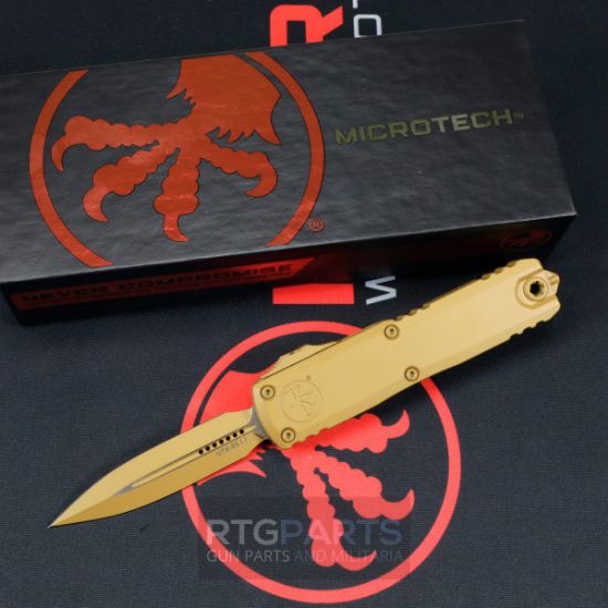 Picture of MICROTECH UTX-85 GEN IV OTF AUTO KNIFE, CERAKOT RAL-8000, 3.125" M390 D/E DAGGER, 12324-1CRA