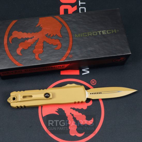 Picture of MICROTECH UTX-85 GEN IV OTF AUTO KNIFE, CERAKOT RAL-8000, 3.125" M390 D/E DAGGER, 12324-1CRA