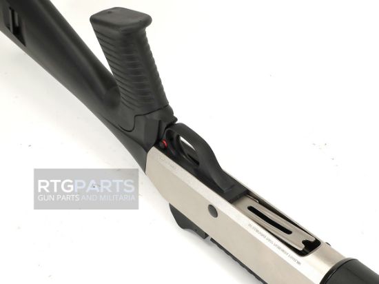 MAC 1014 Marine Pistol Grip, Semi-automatic Shotgun, 12 Gauge, 3" Chamber, 18.5" Barrel, Polymer Pistol Grip and Forearm, Electroless Nickel Finish, Ghost Ring Rear and Blade Front Sights, 5 Rounds, Includes Benelli/Mobil Pattern Choke Tubes 1/3/5, Military Arms Corporation, 723551444320, FFL-MAC-21000153, RTG Parts