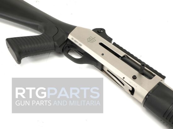 MAC 1014 Marine Pistol Grip, Semi-automatic Shotgun, 12 Gauge, 3" Chamber, 18.5" Barrel, Polymer Pistol Grip and Forearm, Electroless Nickel Finish, Ghost Ring Rear and Blade Front Sights, 5 Rounds, Includes Benelli/Mobil Pattern Choke Tubes 1/3/5, Military Arms Corporation, 723551444320, FFL-MAC-21000153, RTG Parts