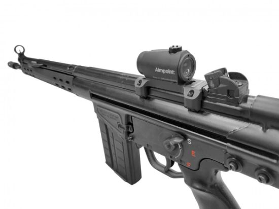 Infitech, Aimpoint Micro Mount, Fits HK G3, HK33, MP5, MP5K, Black, G3MP5APM1, HKK-INFITECH-G3MP5-APM1, RTG Parts