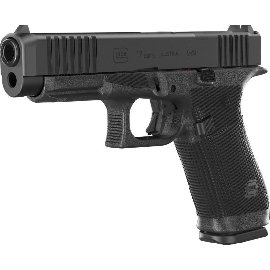 GLOCK, 17 Gen 6, Semi-automatic, Striker Fired, Polymer Frame Pistol, Compact, 9MM, 4.49" Barrel, DLC Finish, Fixed Sights, Optics Ready System, 17 Rounds, 3 Magazines, 764503068232, FFL-GLOCK-P61750203, RTG Parts