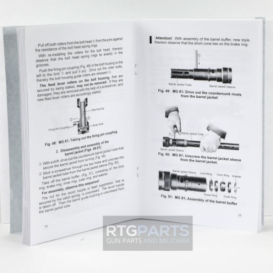 MG81 Operators Manual in English, Flugzeugmaschinengewehr 81 Waffen handbuch, Machine Gun, LIB-0081, RTG Parts