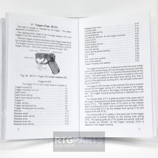 MG81 Operators Manual in English, Flugzeugmaschinengewehr 81 Waffen handbuch, Machine Gun, LIB-0081, RTG Parts