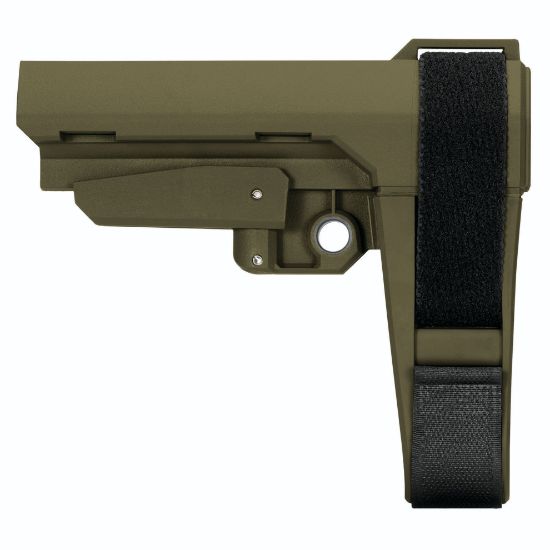 SBA3 ODG Pistol Stabilizing Brace, SB Tactical, OD Green, UPC 699618783445, SB-SBA3X-04, RTG Parts
