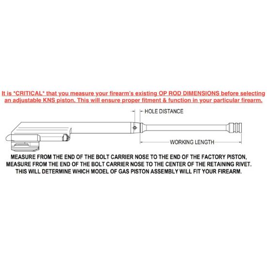 KNS Mini Beryl Adjsutable Gas Piston, KNS-AGP-A-30, RTG Parts