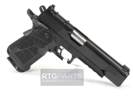 Kimber, DS Warrior, Semi-automatic, 1911, Metal Frame Pistol, Full Size, .38 Super, 5" Bushing Barrel with Deep Crown, Black, Carbon Fiber Grips, Tritium Front Sight, Optics Ready, Includes C&H RMR Optic Mount, Ambidextrous Thumb Safety, (1)-17 Round and (1)-20 Round Magazine, 669278363028, FFL-KIMBER-3600302, RTG Parts