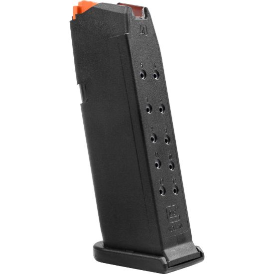 GLOCK 23 Gen5 .40SW 13rd Mag, OEM Magazine, 40 S&W, 13 Rounds, For GLOCK 23, Cardboard Style Packaging, Polymer, Black, Orange Follower, Gen 5, 764503050398, GL-65281, RTG Parts