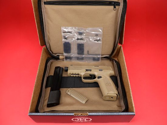 FN America, FN 509 Tactical, FDE, Full Size, 9MM, 4.5" Barrel, Polymer Frame, Flat Dark Earth, 1-24Rd Magazines and 1-17Rd Magazine, Non-Manual Safety, Suppressor Height Night Sights, Low Profile Optics Mounting System, Threaded Barrel,  Ambi Slide Stop Lever, Ambi Mag Release, FN Soft Case, 845737009137, FFL-FN-66-100373, RTG Parts