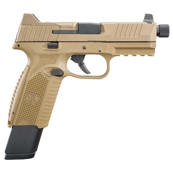 FN America, FN 509 Tactical, FDE, Full Size, 9MM, 4.5" Barrel, Polymer Frame, Flat Dark Earth, 1-24Rd Magazines and 1-17Rd Magazine, Non-Manual Safety, Suppressor Height Night Sights, Low Profile Optics Mounting System, Threaded Barrel,  Ambi Slide Stop Lever, Ambi Mag Release, FN Soft Case, 845737009137, FFL-FN-66-100373, RTG Parts