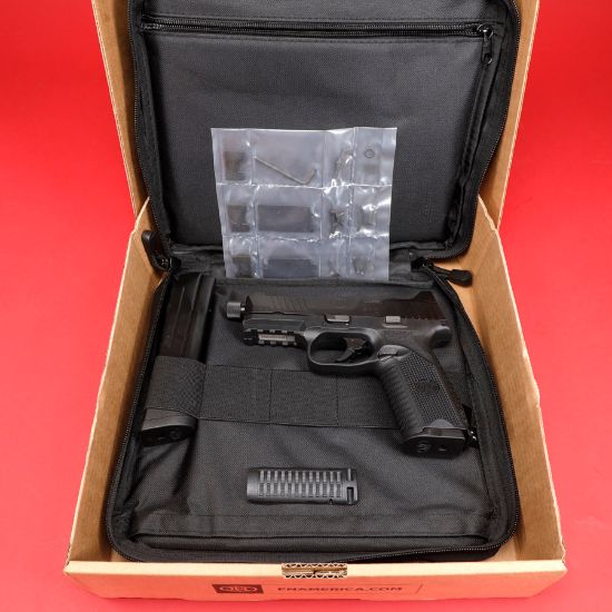 FN America, FN 509 Tactical, Black, Full Size, 9MM, 4.5" Barrel, Polymer Frame, 1-24Rd Magazines and 1-17Rd Magazine, Non-Manual Safety, Suppressor Height Night Sights, Low Profile Optics Mounting System, Threaded Barrel,  Ambi Slide Stop Lever, Ambi Mag Release, FN Soft Case, 845737010119, FFL-FN-66-100375, RTG Parts