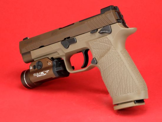 Picture of USED SIG P320F M17 PISTOL PACKAGE W/ LIGHT, HOLSTER, WILSON GRIP MODULE