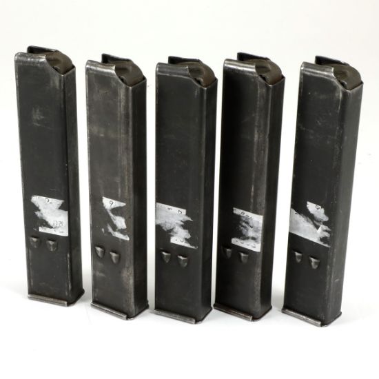 Picture of 5-PACK IMI UZI SMG 25RD 9MM MAGAZINES, G-VG