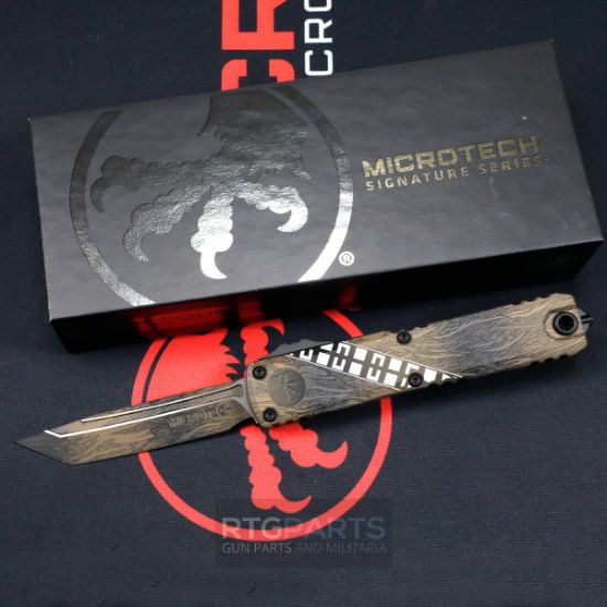 Picture of MICROTECH ULTRATECH GEN IV OTF AUTO KNIFE, WOOKIE TANTO 3.5" M390 11234-1WK