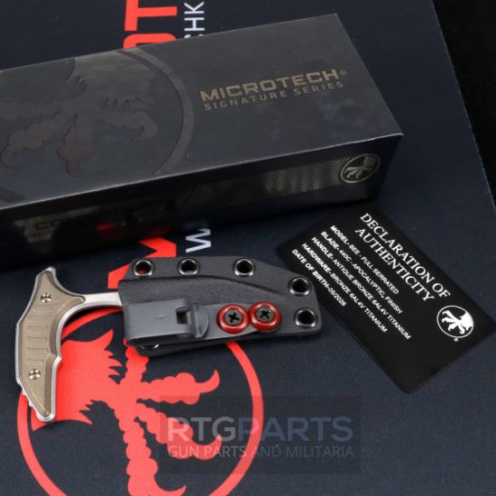 Picture of MICROTECH BEE PUSH DAGGER 2.5" APOCALYPTIC, ANTIQUE BRONZE HANDLES, 218-10APMS2