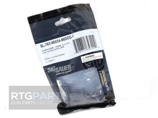 SIG Clutch Lok Flash Hider 7.62mm 8/8x24 90 Degree Shoulder, Sig Sauer, .308, 5.56x51mm, SL-762-58X24-90DEG-F 798681656202, SIG-SL76258X2490DEGF, RTG Parts