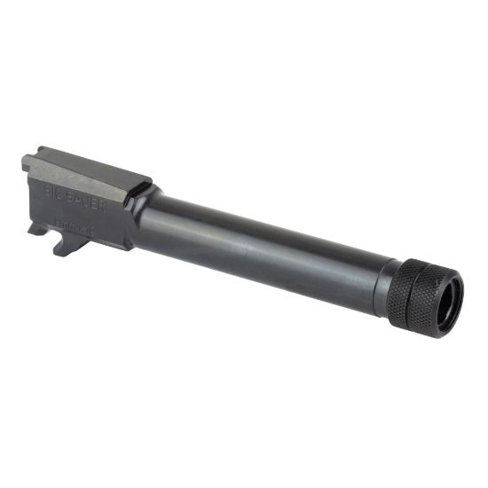 Sig Sauer, Barrel, 9MM, 4.3" Threaded Barrel, 1/2X28 Thread Pitch, Fits Sig P365XL/XMacro (Non Comp), Nitride Finish, Black, Loaded Chamber Indicator, 798681738373, SIG-8902058, RTG Parts