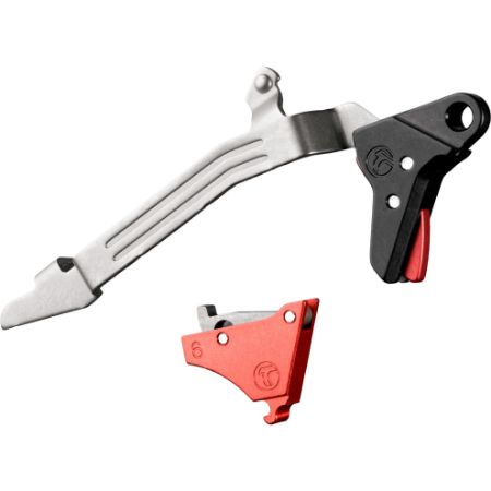 Timney Triggers, Alpha Competition Trigger, Fits Glock Gen 6 17/19/45, Black and Red, 081950616749, TT-ALPHAGLOCK6-RED, RTG Parts