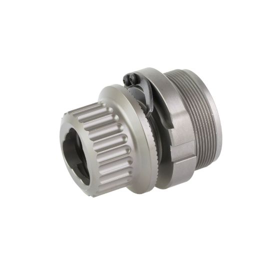 B&T USA, RQD Tri Lug, Suppressor Mount, 9MM, HUB Compatible Suppressor to B&T/HK Spec Tri-Lug Barrel, Stainless Steel and Titanium Finish, 840225721812, BT-SD-145712, RTG Parts