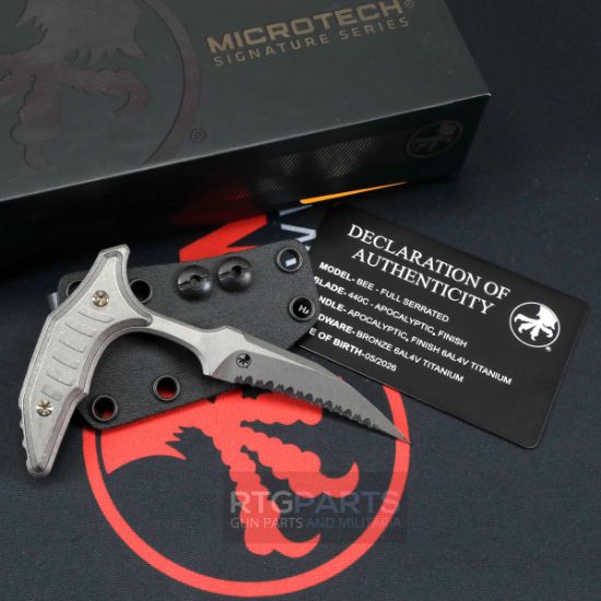 Picture of MICROTECH BEE PUSH DAGGER 2.5" APOCALYPTIC FULL SERRATE, 218-12APMS1