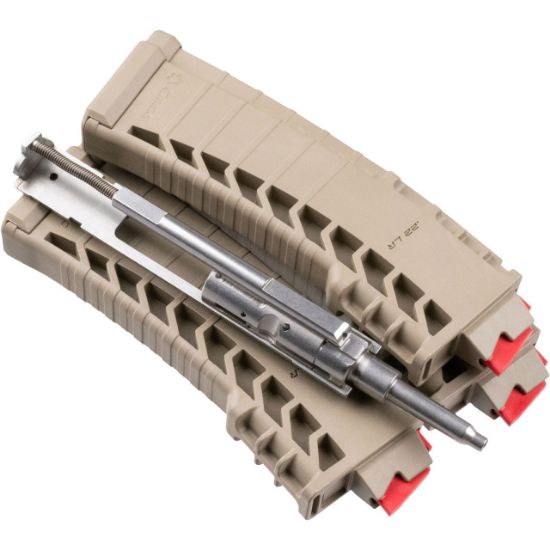 CMMG AR CONVERSION KIT 22LR, STAINLESS BOLT, THREE 25RD MAGAZINES, Flat Dark Earth, FDE, 840442507633, ARR-22BA651-FDE, RTG Parts