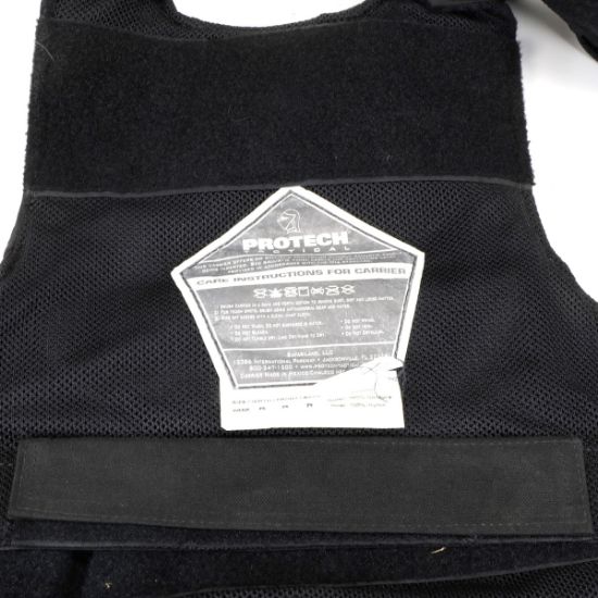Picture of PROTECH BODY ARMOR, BLACK, SHELL ONLY, MM-R, USED GOOD