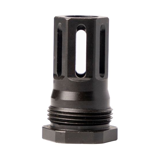 HUXWRX Safety Co., Stiction Lock Comp, Flash Hider, 9MM, 1/2X28 Thread Pitch, Matte Finish, Black, Fits HUB Mini Stiction Adapter, 810176430040, MIS-HUX-2550, RTG PARTS