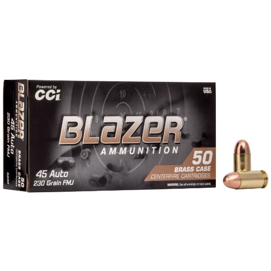 Blazer Brass 45ACP FMJ 230gr, 50rd Box, CCI, Brass cased, 45acpammoseek, 076683052308, AMMO-CCI-5230, RTG Parts
