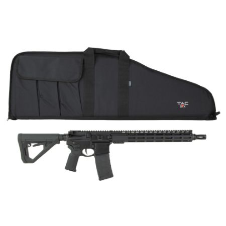 Sons of Liberty Gun Works, M4-L89 Rifle, Semi-automatic, AR, 5.56 NATO, 14.5" Barrel with Pinned and Welded HUXWRX Flash Hider (16" OAL), Anodized Finish, Black, B5 Pistol Grip, B5 Bravo Stock, 30rd Magazine, 657628672395, FFL-SOLGW-M4-L89-556-145-HUX-RIFLE-A-BLK, RTG Parts