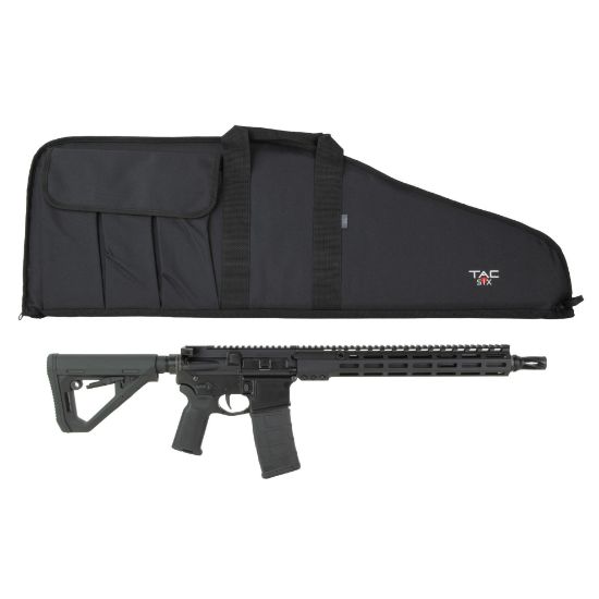 Sons of Liberty Gun Works, M4-L89 Rifle, Semi-automatic, AR, 5.56 NATO, 14.5" Barrel with Pinned and Welded HUXWRX Flash Hider (16" OAL), Anodized Finish, Black, B5 Pistol Grip, B5 Bravo Stock, 30rd Magazine, 657628672395, FFL-SOLGW-M4-L89-556-145-HUX-RIFLE-A-BLK, RTG Parts