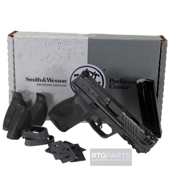 Smith & Wesson, M&P M2.0, Performance Center, 9MM, 4.22" Ported Barrel, Armornite Finish, Gray, Front Night Sight, Blacked Out Rear Sight, No Manual Safety, Flat-Face Trigger, Interchangeable Grip Inserts, Optic Ready, Two 15rd Magazines, 022188895742, FFL-SW-13987, RTG Parts