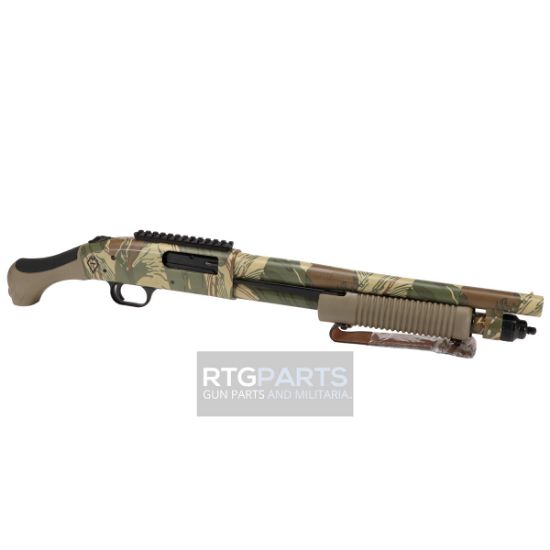 Picture of MOSSBERG 590 BLIKESEM PUMP 12GA 14.375" 5RD RODESIAN BRUSHSTROKE CAMO